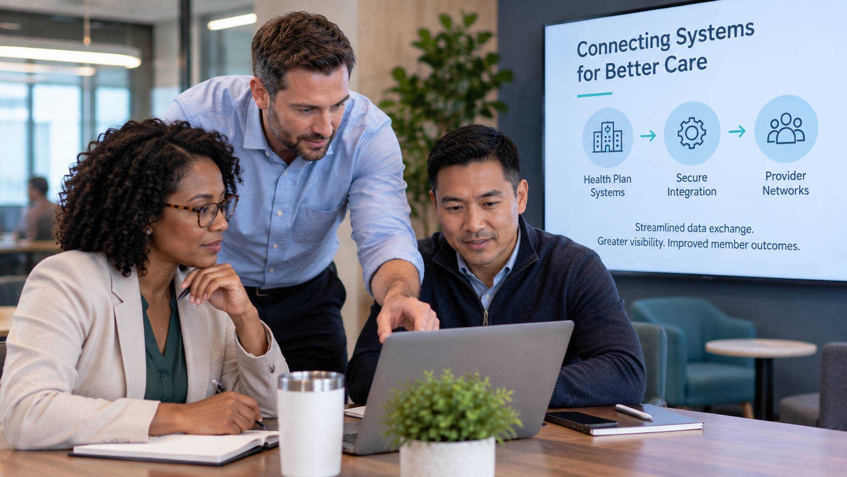 Healthcare technology professionals collaborating on provider systems and integration workflows.